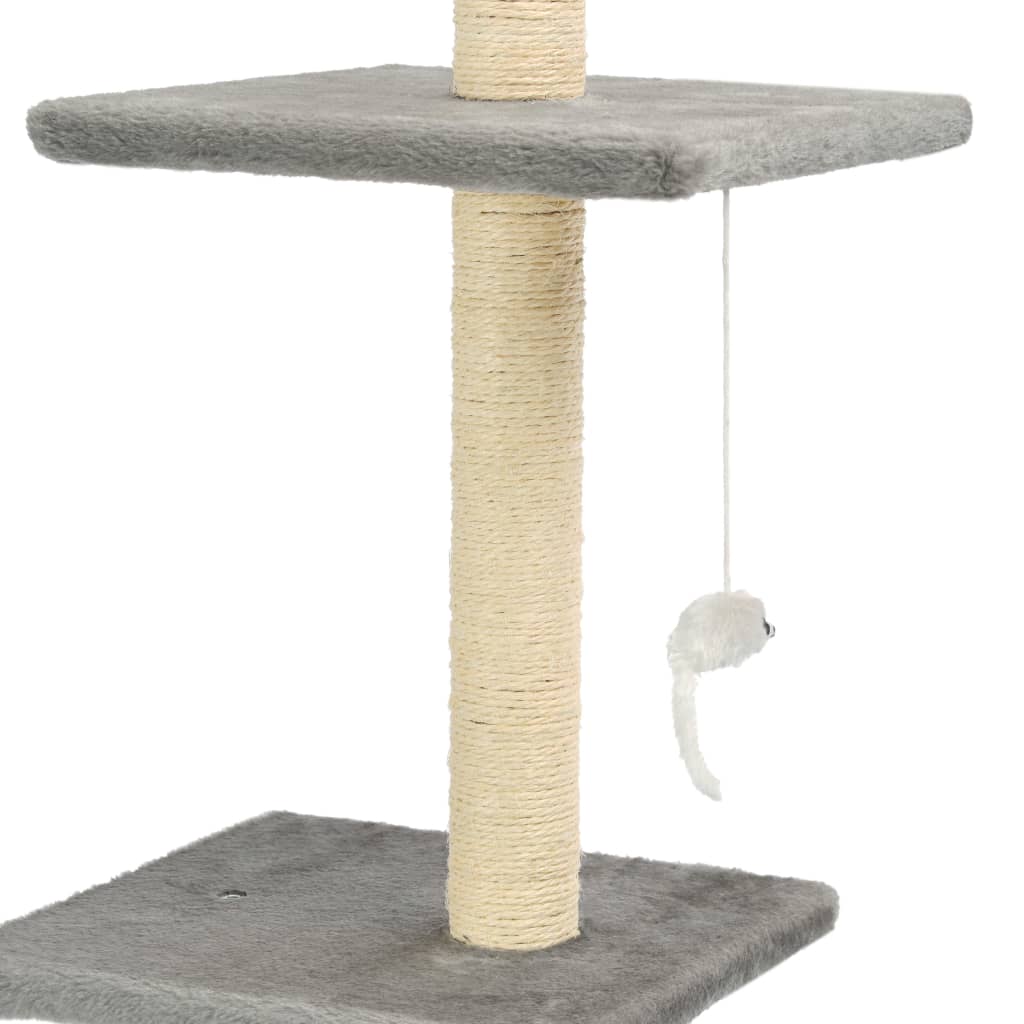 Kattenkrabpaal met sisal krabpalen 260 cm grijs is nu te koop bij PeponiXL, paradijselijk wonen!