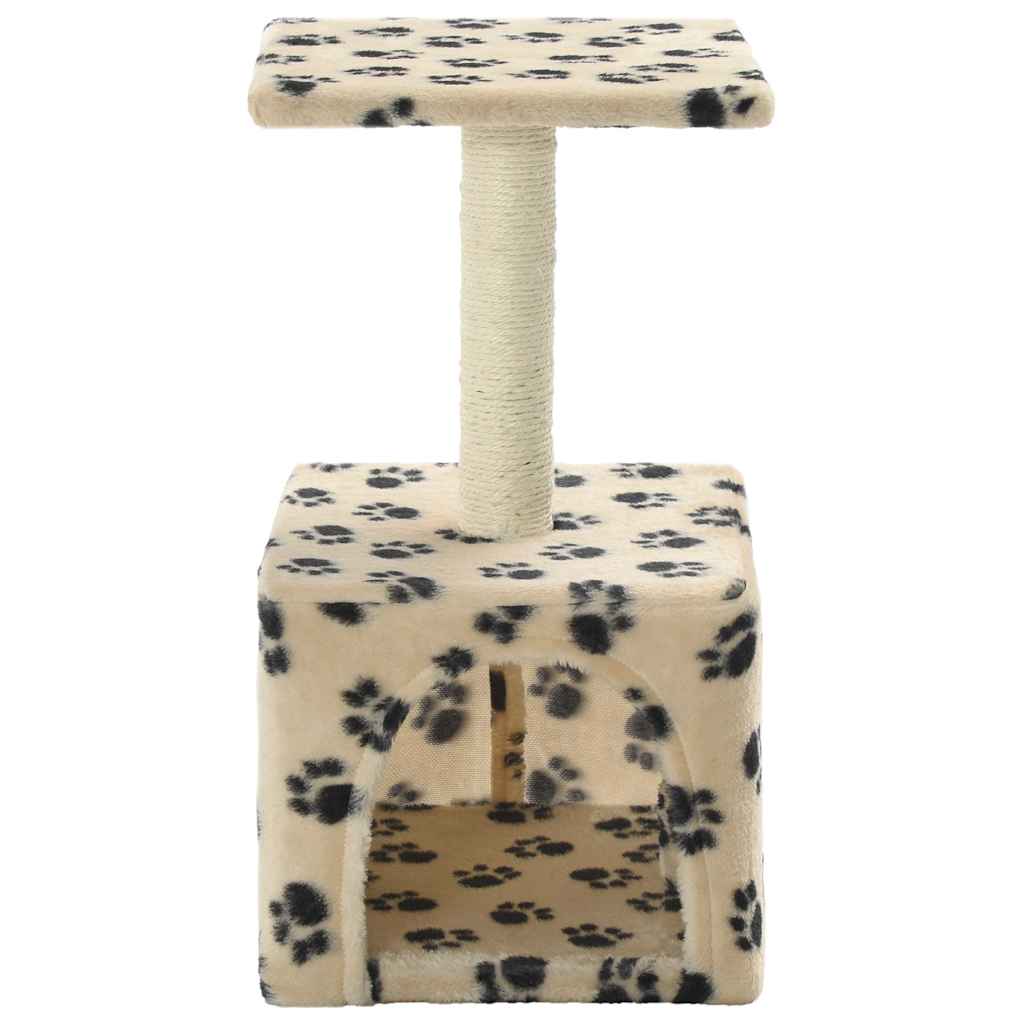 Kattenkrabpaal met sisal krabpaal 55 cm pootafdrukken beige is nu te koop bij PeponiXL, paradijselijk wonen!