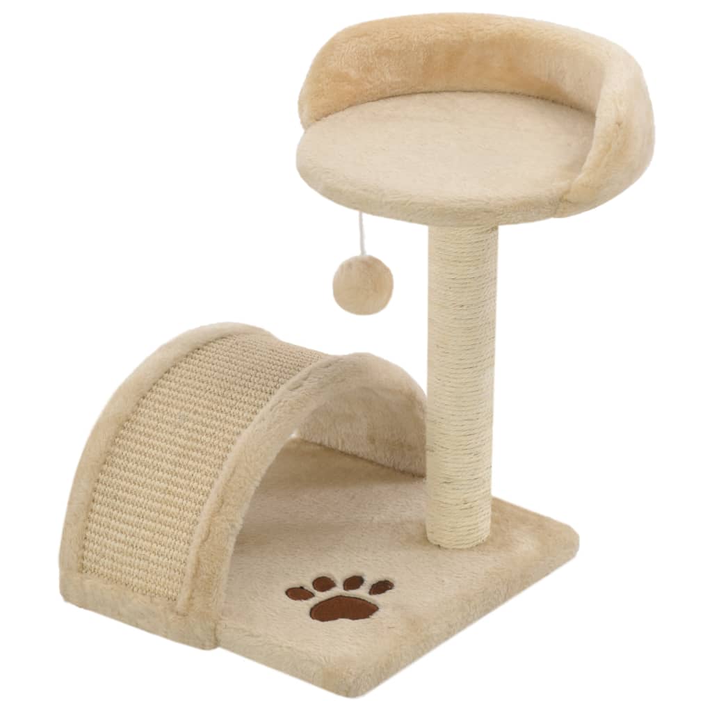 Kattenkrabpaal met sisal krabpaal 40 cm beige en bruin is nu te koop bij PeponiXL, paradijselijk wonen!