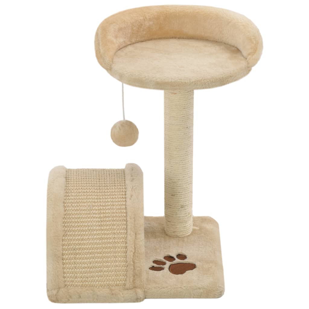 Kattenkrabpaal met sisal krabpaal 40 cm beige en bruin is nu te koop bij PeponiXL, paradijselijk wonen!