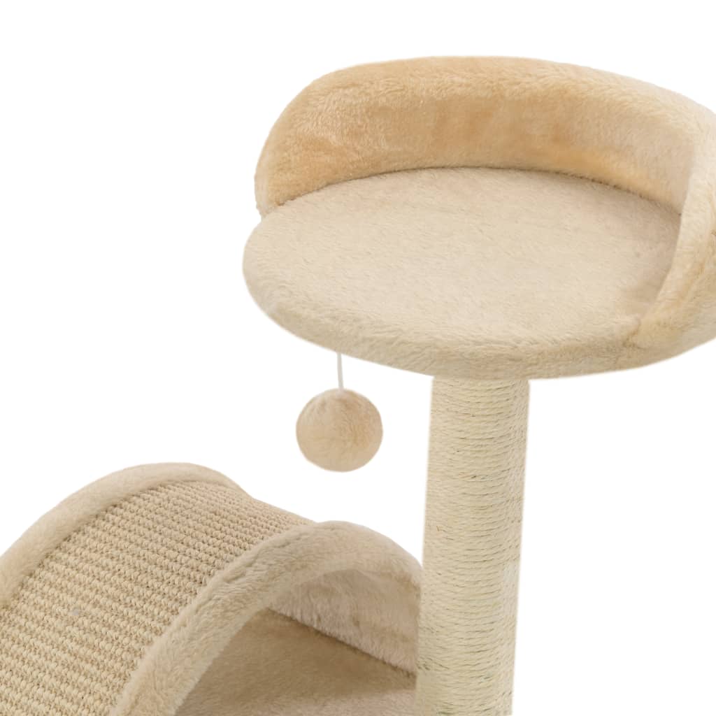 Kattenkrabpaal met sisal krabpaal 40 cm beige en bruin is nu te koop bij PeponiXL, paradijselijk wonen!
