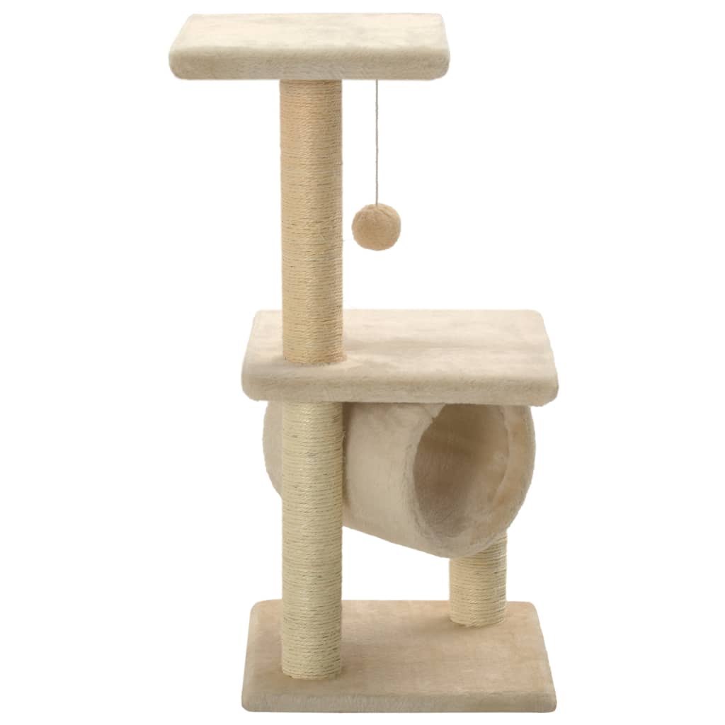 Kattenkrabpaal met sisal krabpalen 65 cm beige is nu te koop bij PeponiXL, paradijselijk wonen!