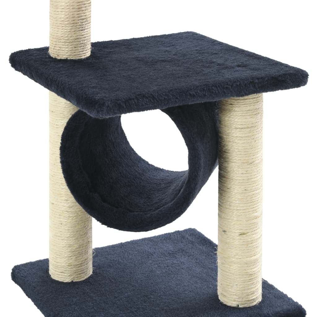 Kattenkrabpaal met sisal krabpalen 65 cm donkerblauw is nu te koop bij PeponiXL, paradijselijk wonen!