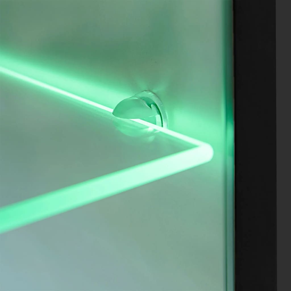 Tv-wandmeubelset met LED-verlichting hoogglans zwart 5-delig is nu te koop bij PeponiXL, paradijselijk wonen!