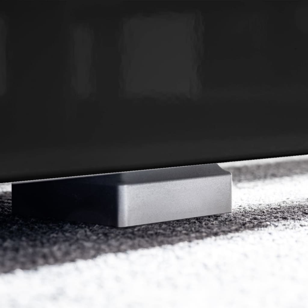 Tv-wandmeubelset met LED-verlichting hoogglans zwart 5-delig is nu te koop bij PeponiXL, paradijselijk wonen!