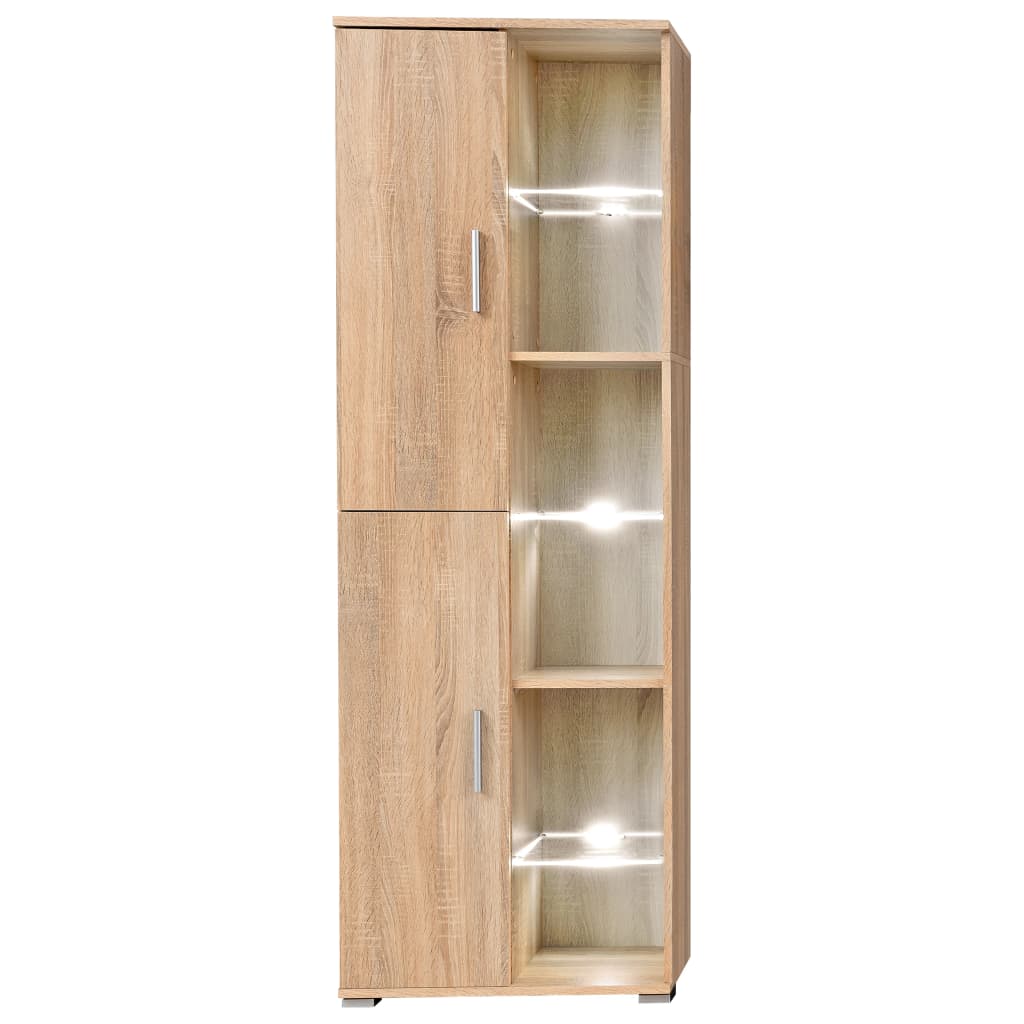 Tv-wandmeubel met LED-verlichting Sonoma eiken is nu te koop bij PeponiXL, paradijselijk wonen!