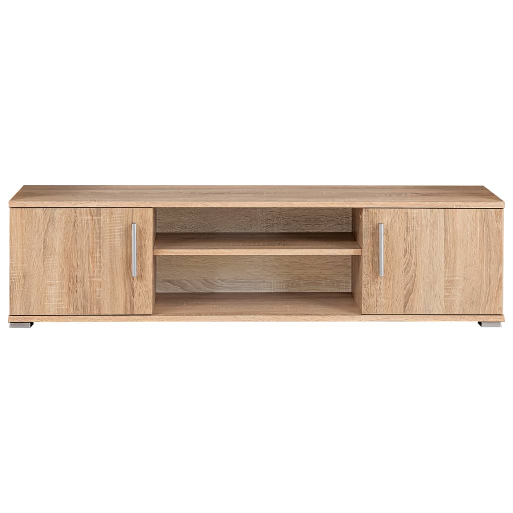 Tv-wandmeubel met LED-verlichting Sonoma eiken is nu te koop bij PeponiXL, paradijselijk wonen!