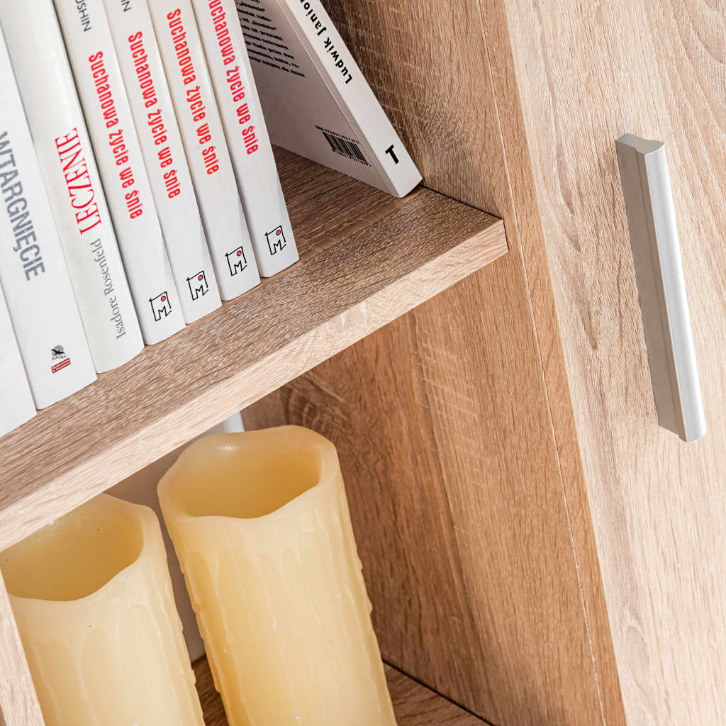 Tv-wandmeubel met LED-verlichting Sonoma eiken is nu te koop bij PeponiXL, paradijselijk wonen!