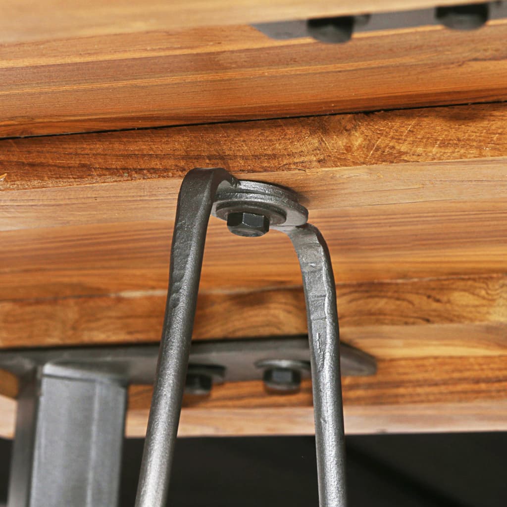 Bartafel 60x60x107 cm massief gerecycled teakhout is nu te koop bij PeponiXL, paradijselijk wonen!