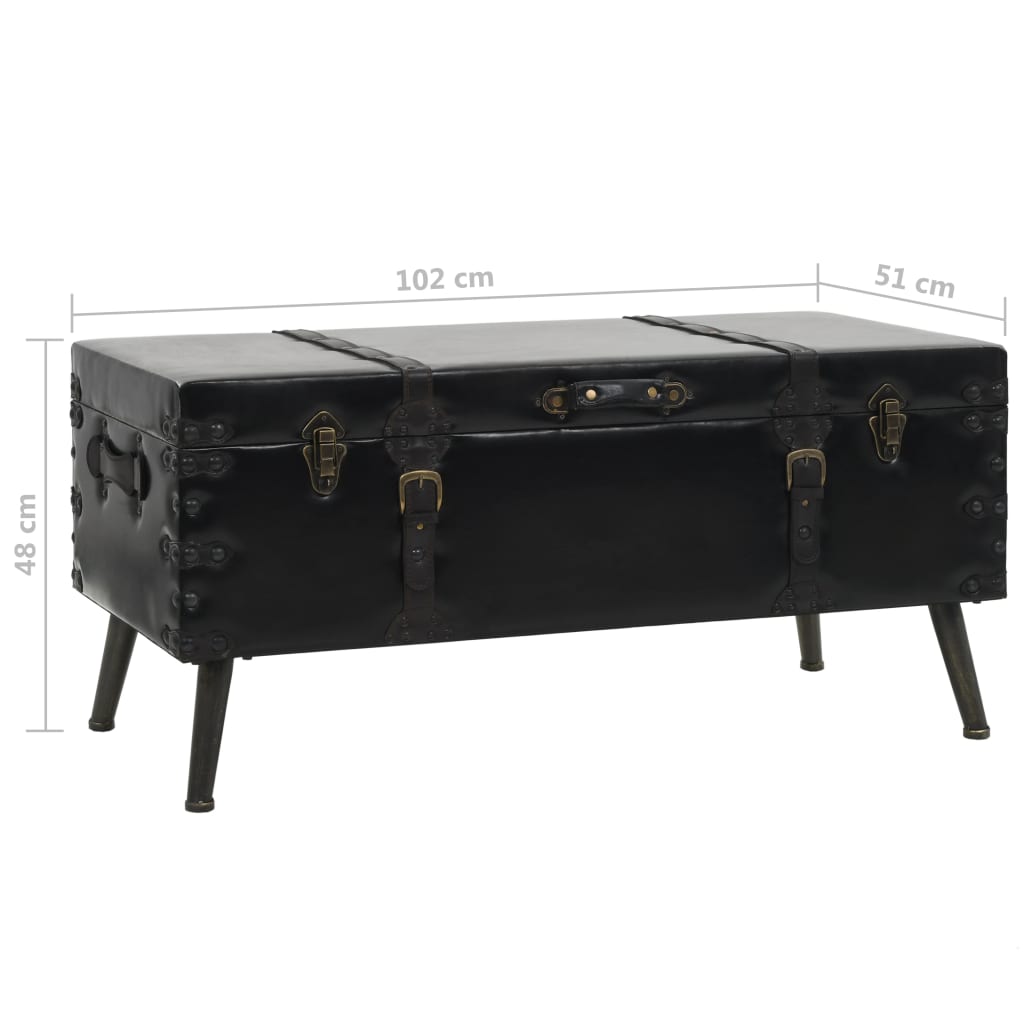 Salontafel 102x51x48 cm MDF en staal is nu te koop bij PeponiXL, paradijselijk wonen!