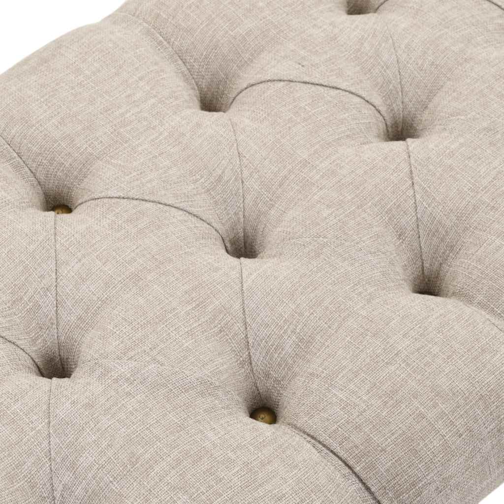 Opbergbankje 103x51x44 cm massief hout en stof is nu te koop bij PeponiXL, paradijselijk wonen!