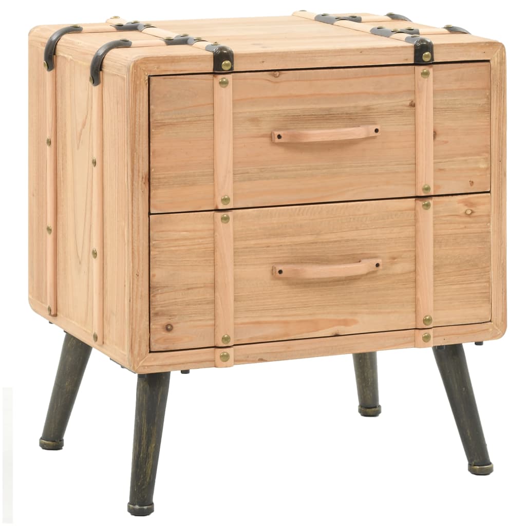 Nachtkastje 50x35x57 cm massief vurenhout is nu te koop bij PeponiXL, paradijselijk wonen!