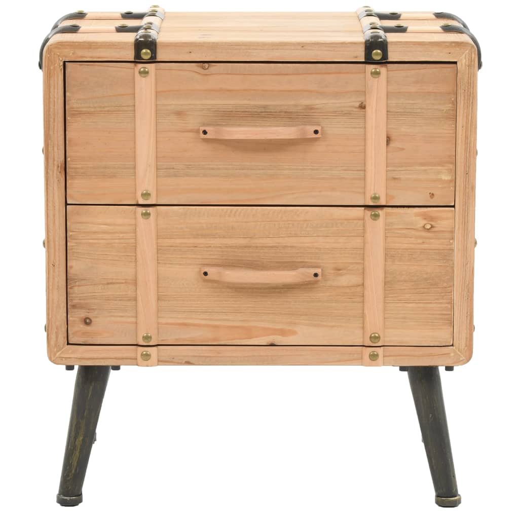 Nachtkastje 50x35x57 cm massief vurenhout is nu te koop bij PeponiXL, paradijselijk wonen!