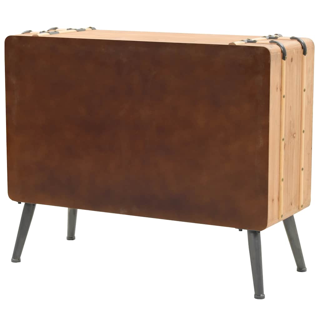 Ladekast 91x35x73 cm massief vurenhout is nu te koop bij PeponiXL, paradijselijk wonen!