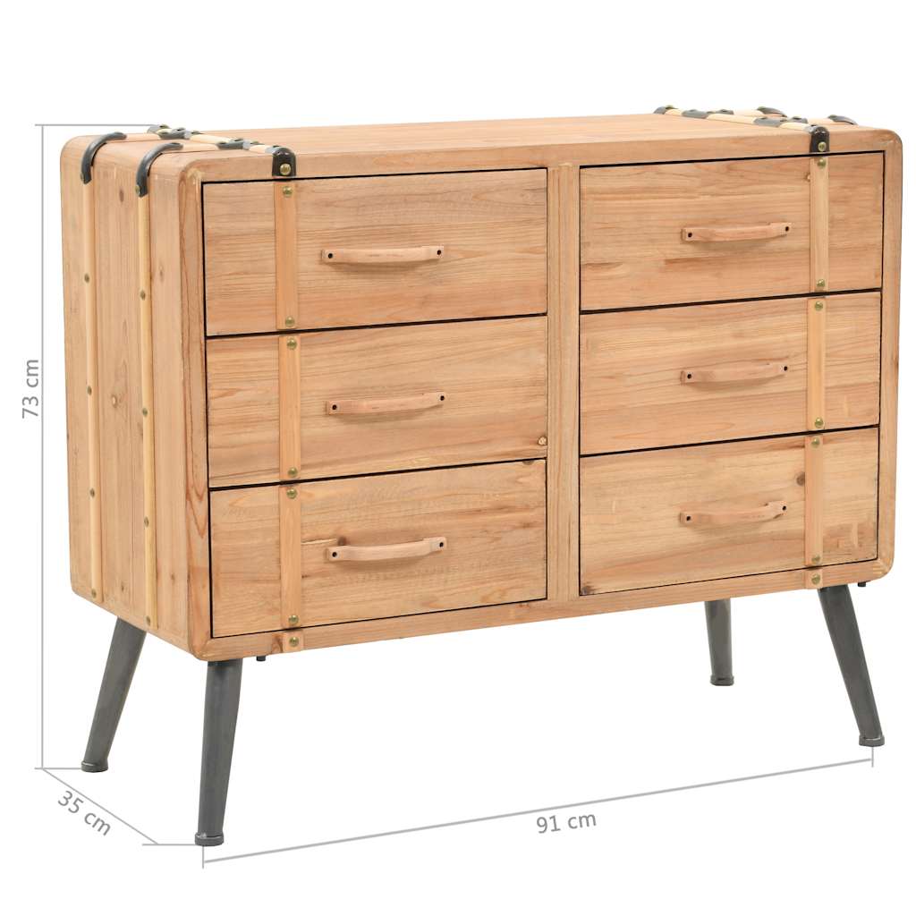Ladekast 91x35x73 cm massief vurenhout is nu te koop bij PeponiXL, paradijselijk wonen!