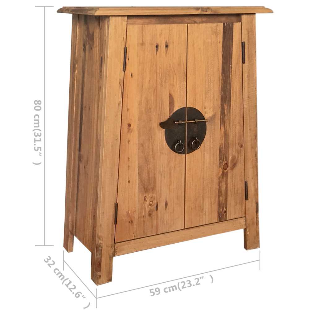 Badkamerkastje 59x32x80 cm massief grenenhout is nu te koop bij PeponiXL, paradijselijk wonen!