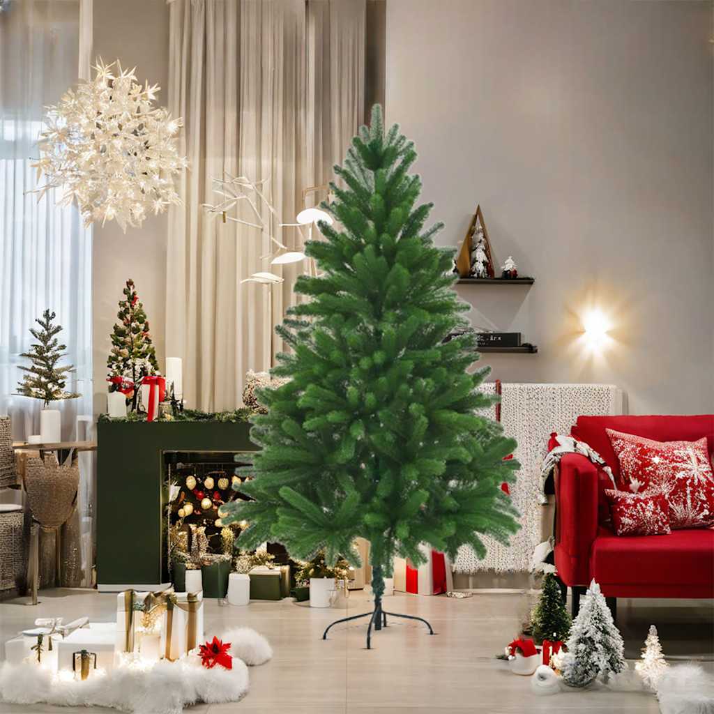 Kunstkerstboom met levensechte naalden 180 cm groen is nu te koop bij PeponiXL, paradijselijk wonen!