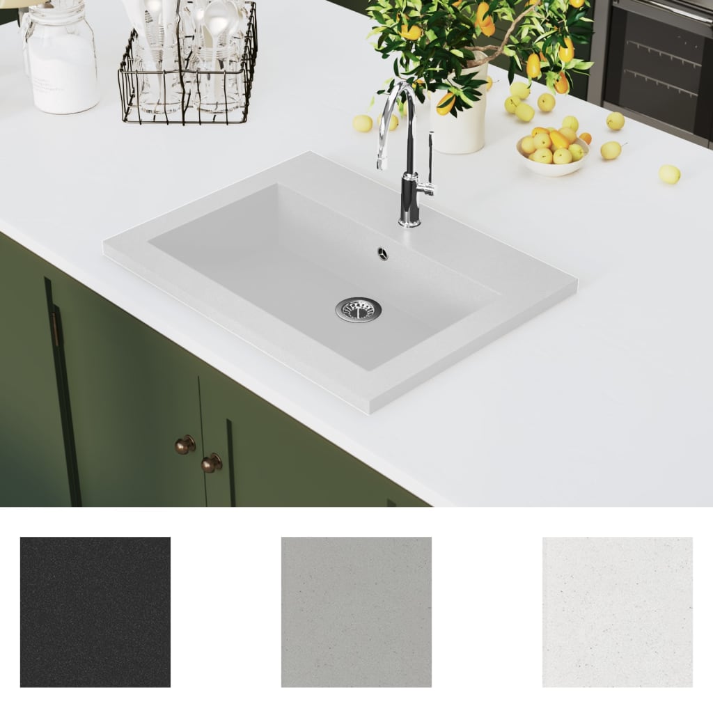 Wasbak 600x450x120 mm graniet wit is nu te koop bij PeponiXL, paradijselijk wonen!