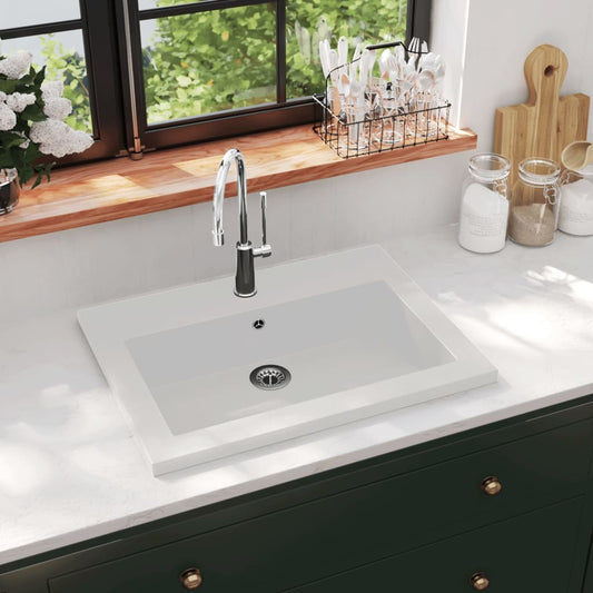 Wasbak 600x450x120 mm graniet wit is nu te koop bij PeponiXL, paradijselijk wonen!