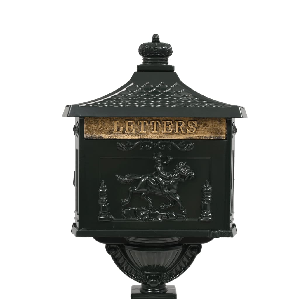 Staande brievenbus vintage stijl roestbestendig aluminium groen is nu te koop bij PeponiXL, paradijselijk wonen!