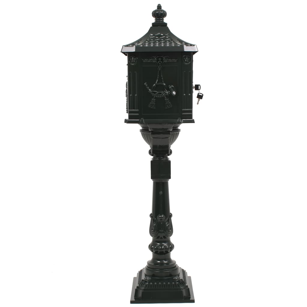 Staande brievenbus vintage stijl roestbestendig aluminium groen is nu te koop bij PeponiXL, paradijselijk wonen!