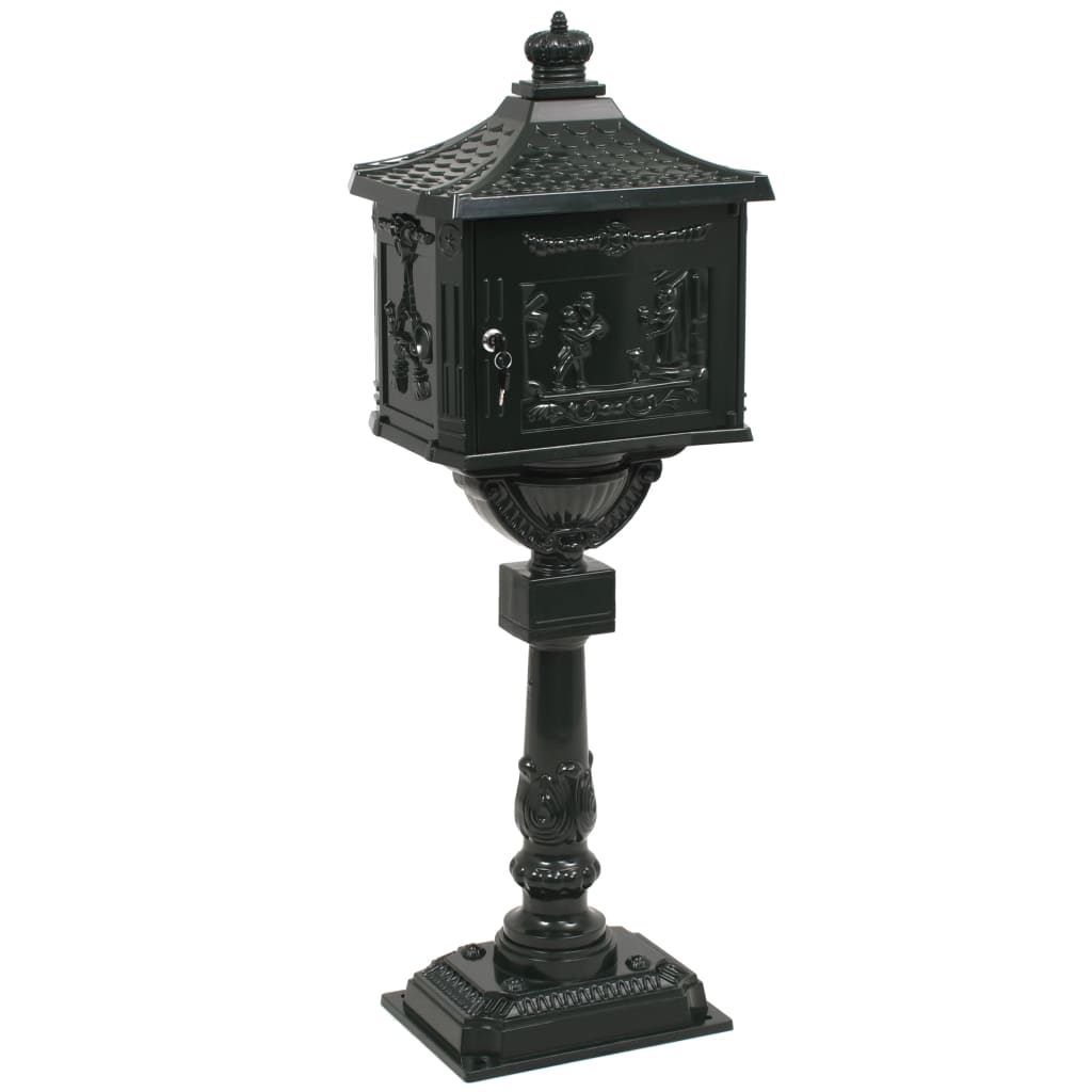 Staande brievenbus vintage stijl roestbestendig aluminium groen is nu te koop bij PeponiXL, paradijselijk wonen!