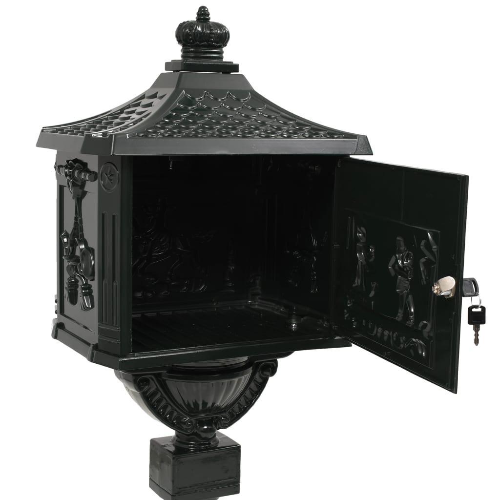 Staande brievenbus vintage stijl roestbestendig aluminium groen is nu te koop bij PeponiXL, paradijselijk wonen!