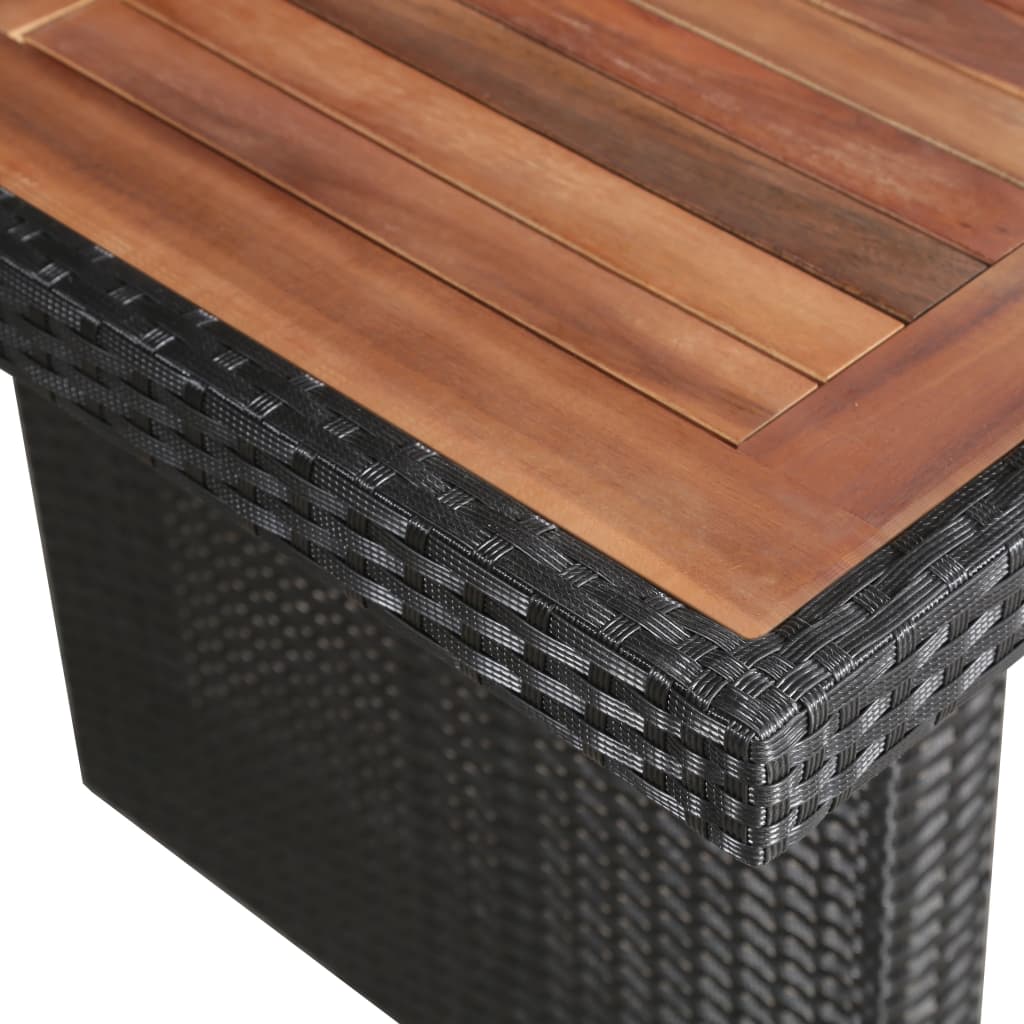 Tuintafel 240x90x74 cm poly rattan en massief acaciahout is nu te koop bij PeponiXL, paradijselijk wonen!