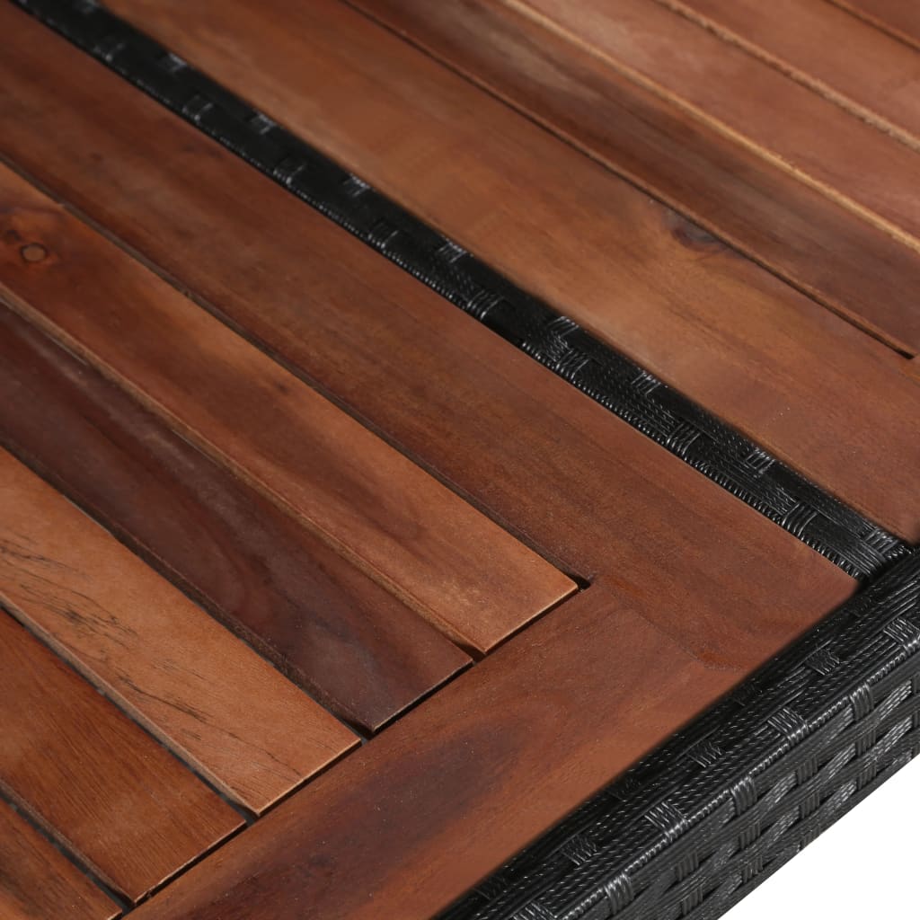 Tuintafel 240x90x74 cm poly rattan en massief acaciahout is nu te koop bij PeponiXL, paradijselijk wonen!