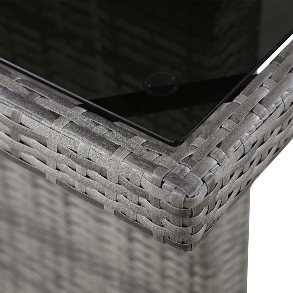 Tuintafel 240x90x74 cm poly rattan en glas is nu te koop bij PeponiXL, paradijselijk wonen!