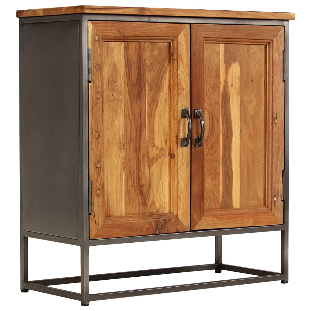 Dressoir 65x30x70 cm gerecycled teakhout en staal is nu te koop bij PeponiXL, paradijselijk wonen!