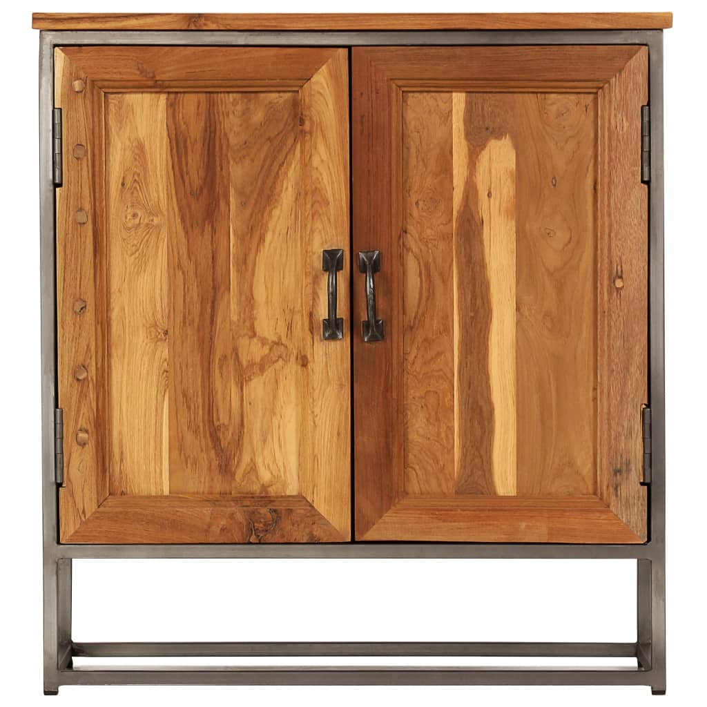 Dressoir 65x30x70 cm gerecycled teakhout en staal is nu te koop bij PeponiXL, paradijselijk wonen!