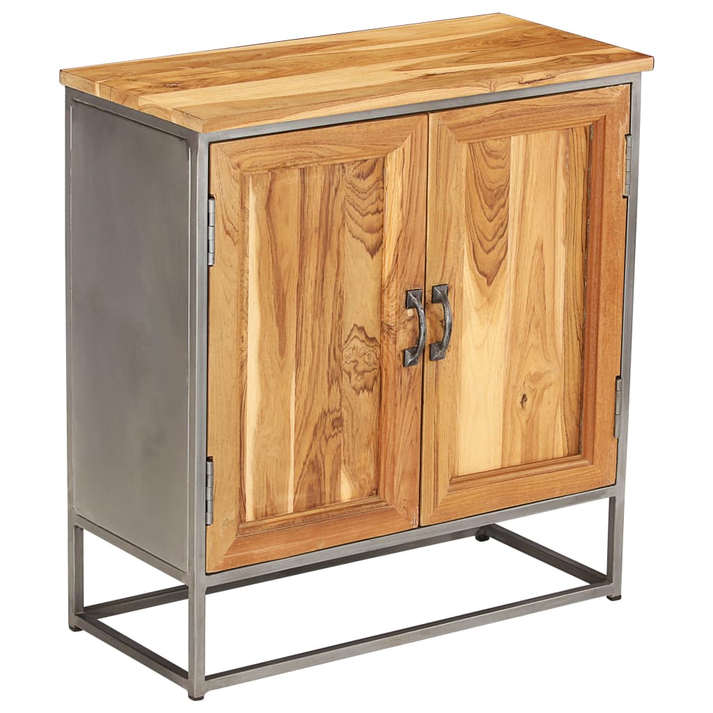 Dressoir 65x30x70 cm gerecycled teakhout en staal is nu te koop bij PeponiXL, paradijselijk wonen!