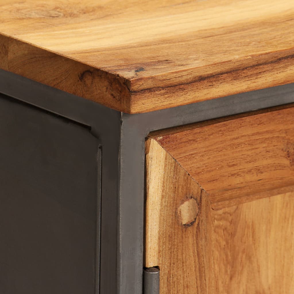Dressoir 65x30x70 cm gerecycled teakhout en staal is nu te koop bij PeponiXL, paradijselijk wonen!