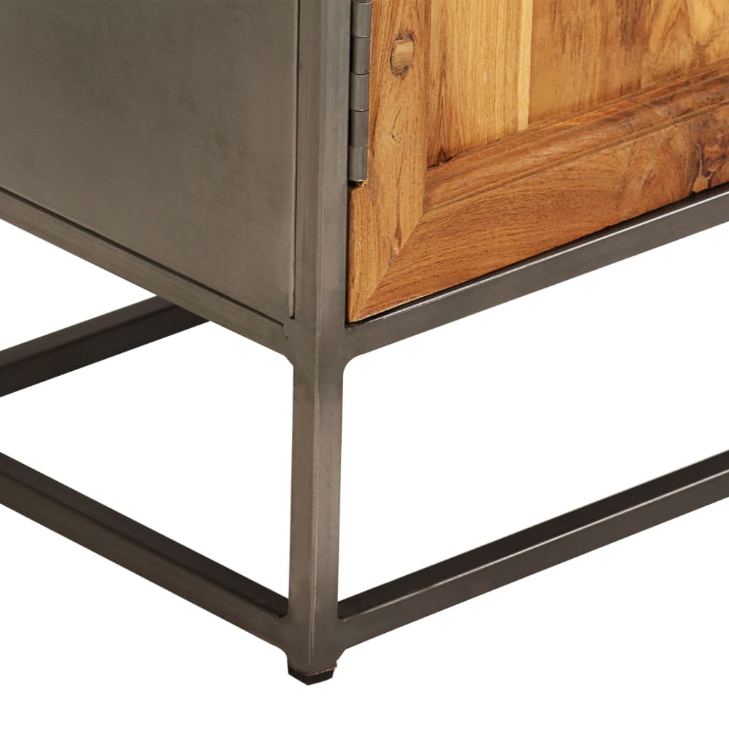 Dressoir 65x30x70 cm gerecycled teakhout en staal is nu te koop bij PeponiXL, paradijselijk wonen!