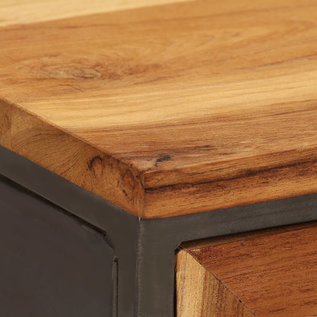 Dressoir 65x30x70 cm gerecycled teakhout en staal is nu te koop bij PeponiXL, paradijselijk wonen!