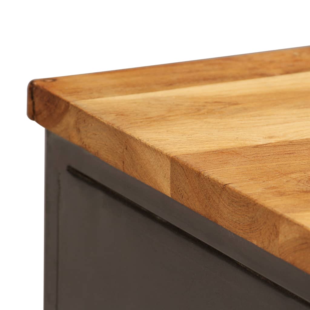 Dressoir 65x30x70 cm gerecycled teakhout en staal is nu te koop bij PeponiXL, paradijselijk wonen!