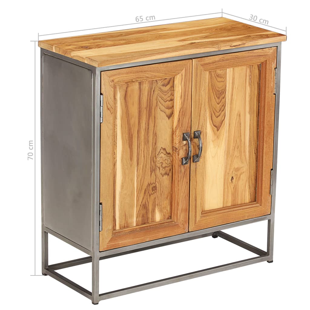 Dressoir 65x30x70 cm gerecycled teakhout en staal is nu te koop bij PeponiXL, paradijselijk wonen!