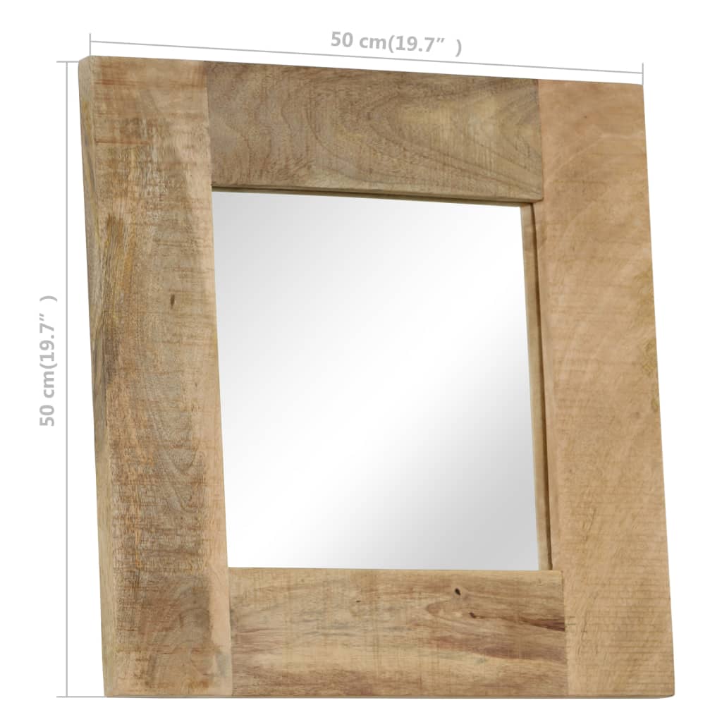 Spiegel 50x50 cm massief mangohout is nu te koop bij PeponiXL, paradijselijk wonen!