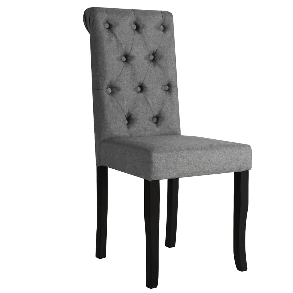 Eetkamerstoelen 6 st stof donkergrijs is nu te koop bij PeponiXL, paradijselijk wonen!