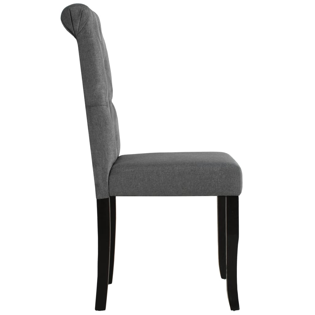 Eetkamerstoelen 6 st stof donkergrijs is nu te koop bij PeponiXL, paradijselijk wonen!