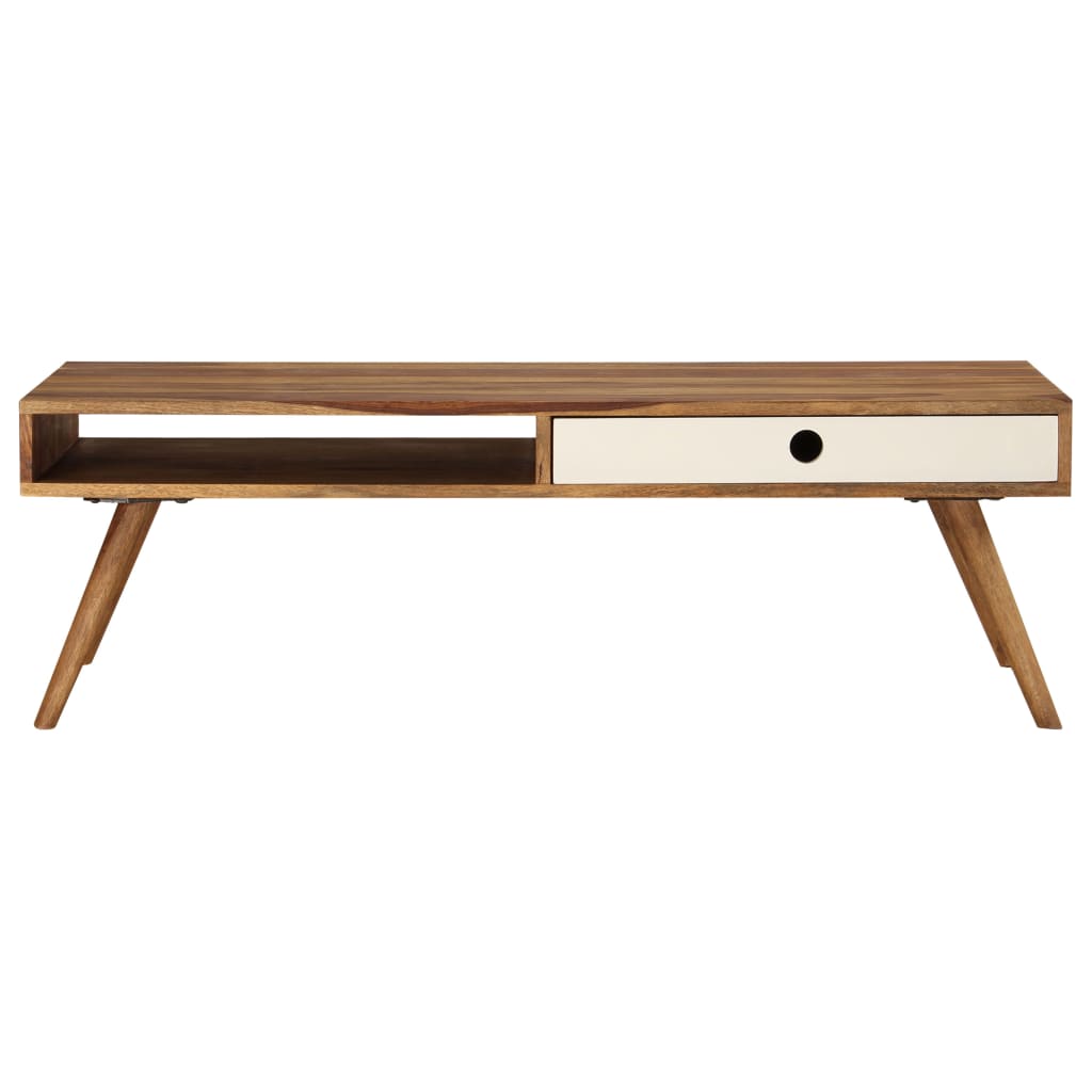 Salontafel 110x50x35 cm massief acaciahout is nu te koop bij PeponiXL, paradijselijk wonen!
