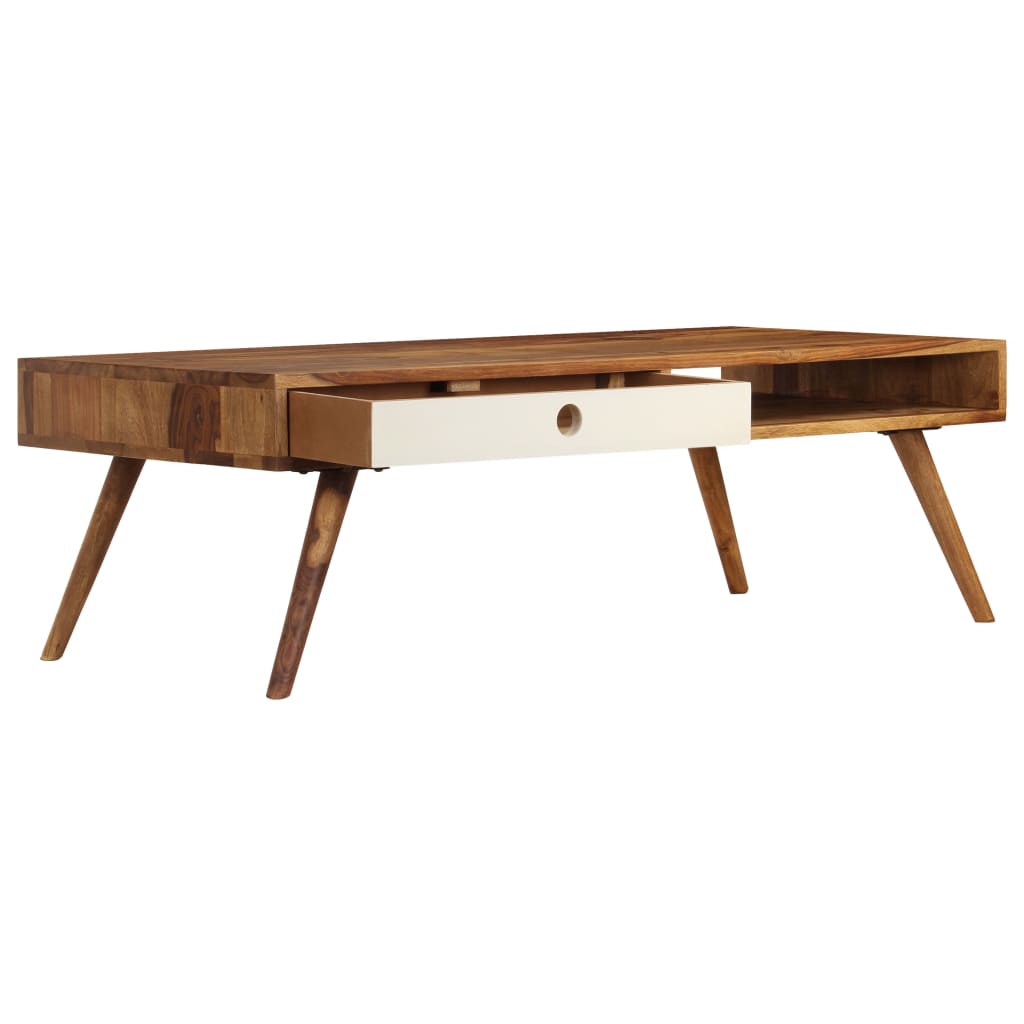 Salontafel 110x50x35 cm massief acaciahout is nu te koop bij PeponiXL, paradijselijk wonen!
