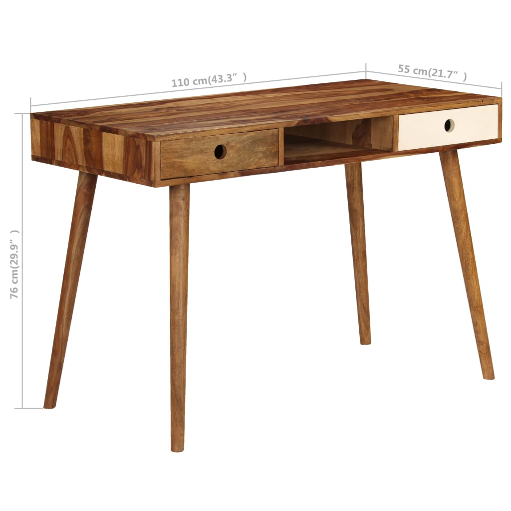 Schrijftafel 110x55x76 cm massief acaciahout is nu te koop bij PeponiXL, paradijselijk wonen!