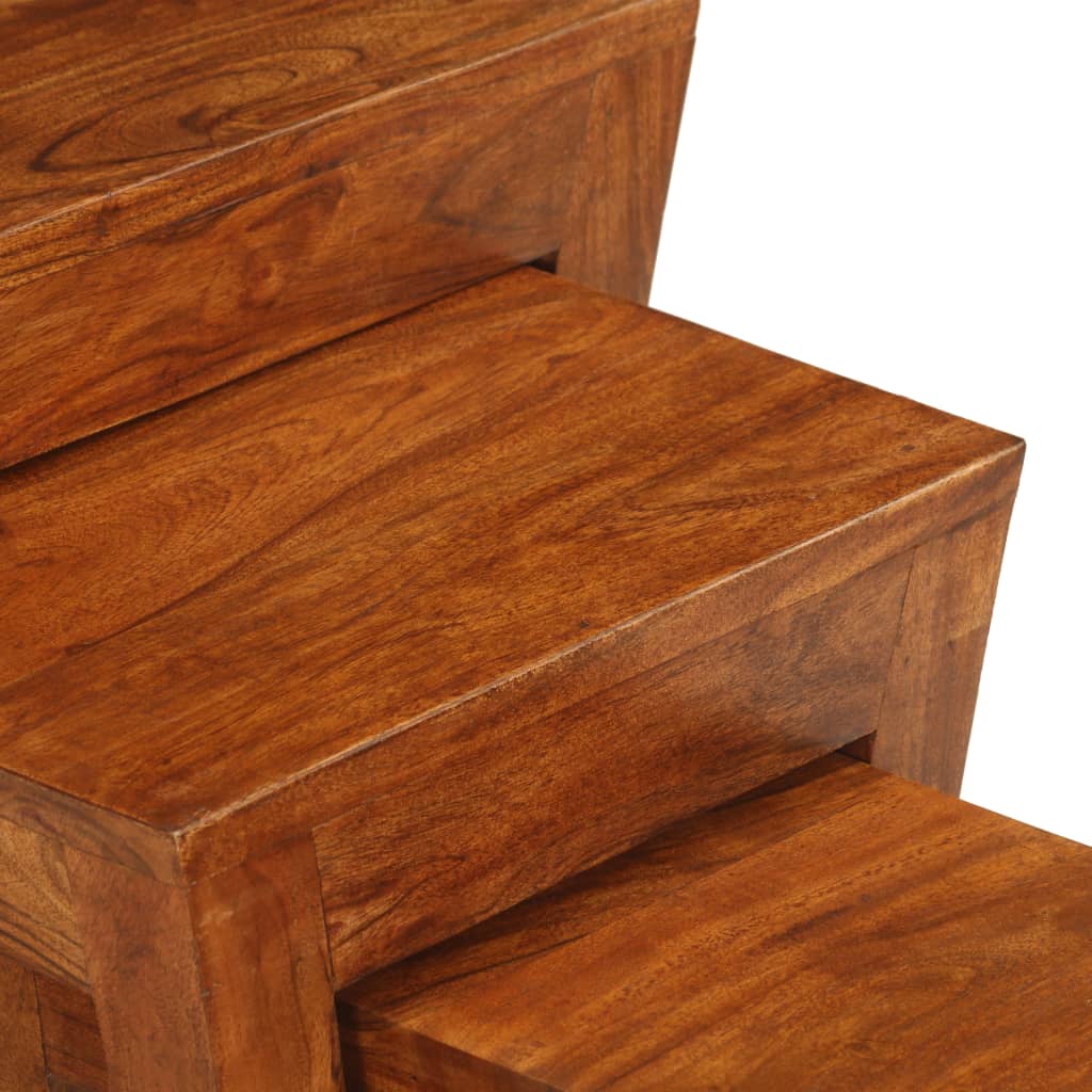3-delige Tafeltjesset 50x35x50 cm massief acaciahout bruin is nu te koop bij PeponiXL, paradijselijk wonen!
