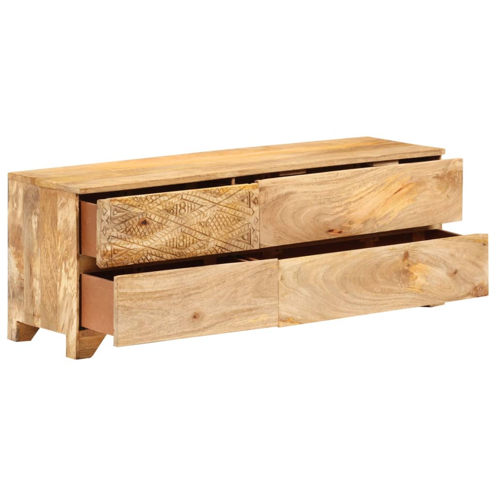 Tv-meubel 110x30x40 cm massief mangohout is nu te koop bij PeponiXL, paradijselijk wonen!