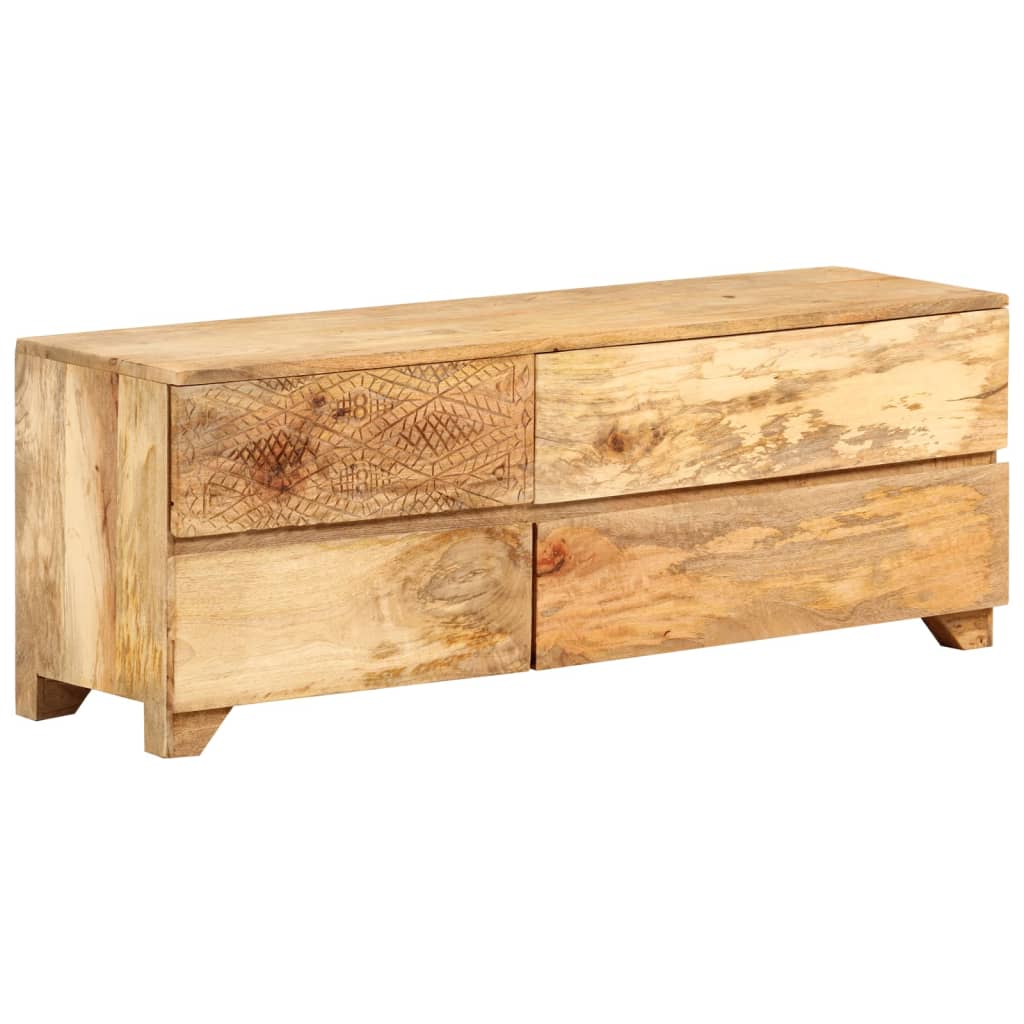 Tv-meubel 110x30x40 cm massief mangohout is nu te koop bij PeponiXL, paradijselijk wonen!
