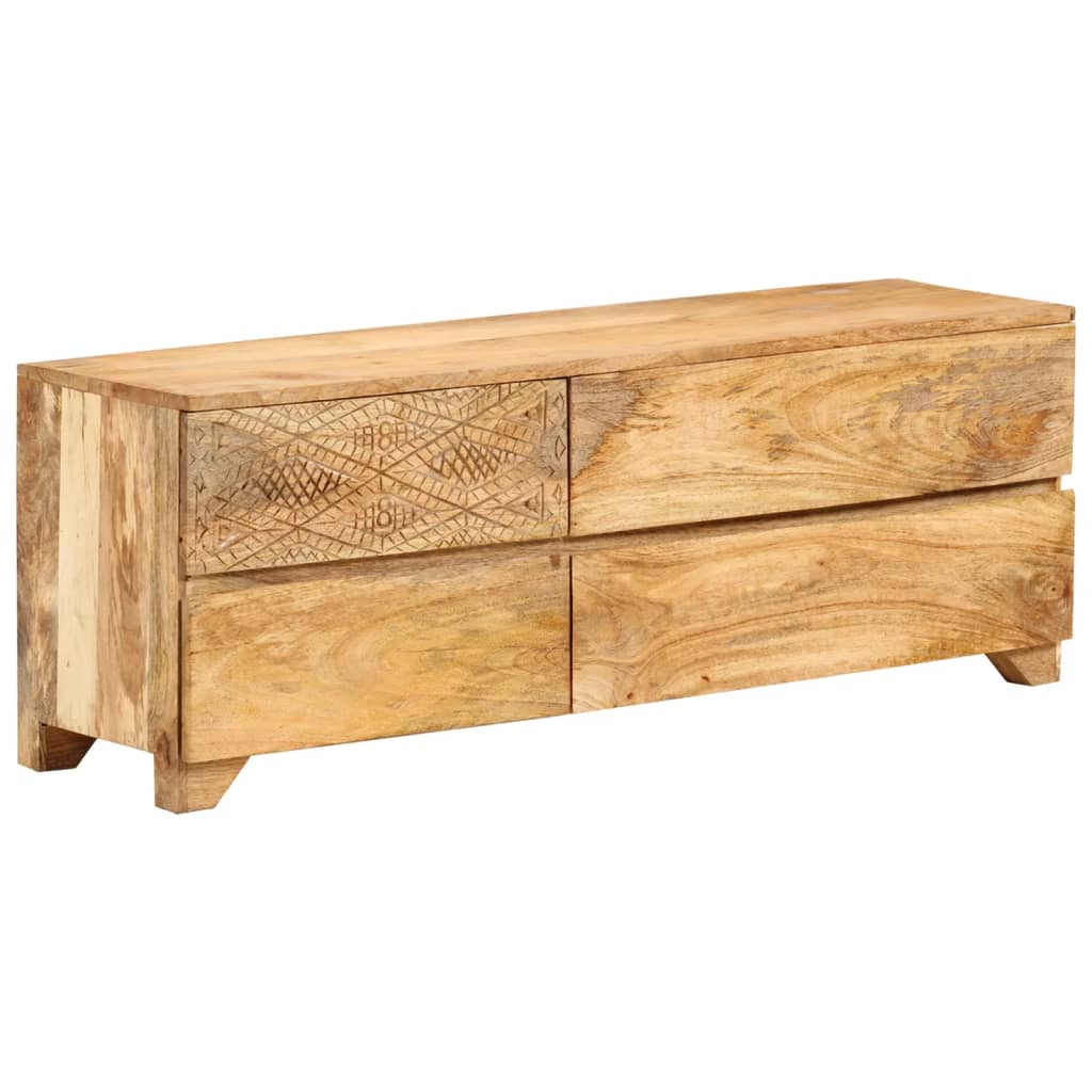 Tv-meubel 110x30x40 cm massief mangohout is nu te koop bij PeponiXL, paradijselijk wonen!