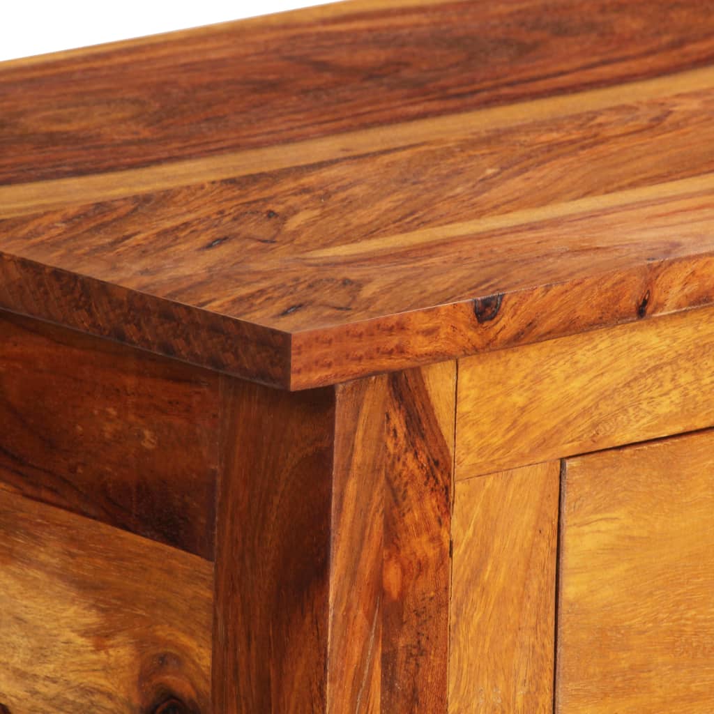Dressoir met 3 lades 110x30x80 cm massief hout is nu te koop bij PeponiXL, paradijselijk wonen!