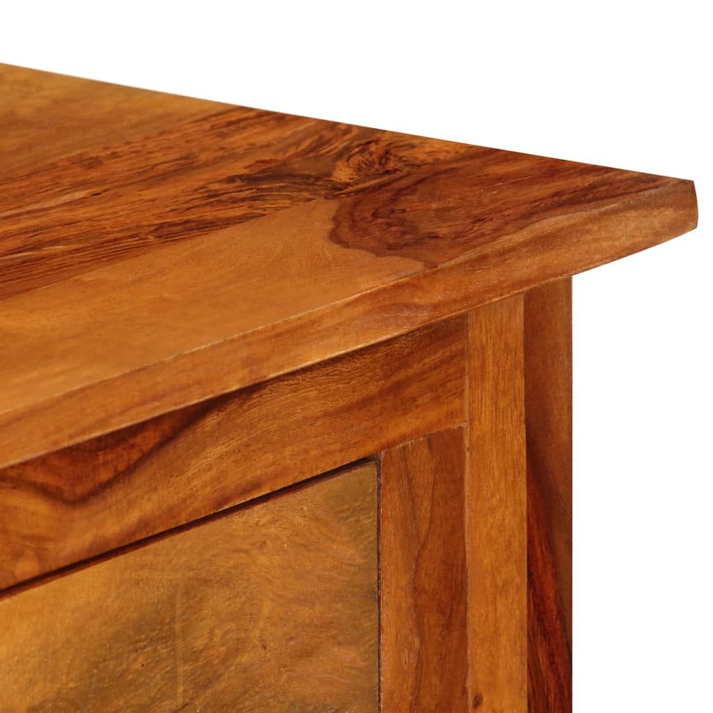 Dressoir met 3 lades 110x30x80 cm massief hout is nu te koop bij PeponiXL, paradijselijk wonen!